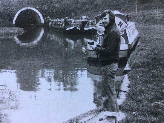 A long wet weekend in May 1978 on the Llangollen canal with Ewart, Denise, Carol, Jill and Pete. The highlight was when Ewart was pushing the longboat off the bank...the barge pole slipped and Ewart ended head first in the muddy canal!