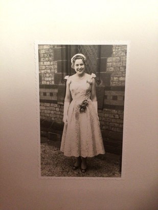 Bridesmaid for elder sister Catherine 1955