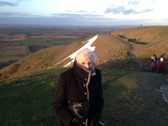 Westbury White Horse, New Year's day, 2013