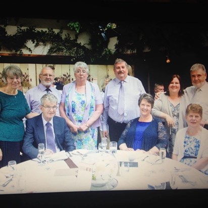 Uncle Billy with his brothers and sister at a family wedding. 