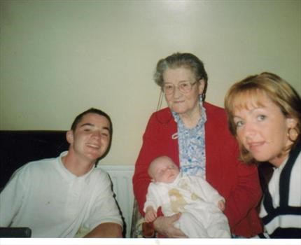 Aidan with our nan, neice Tierney and sister Catheda