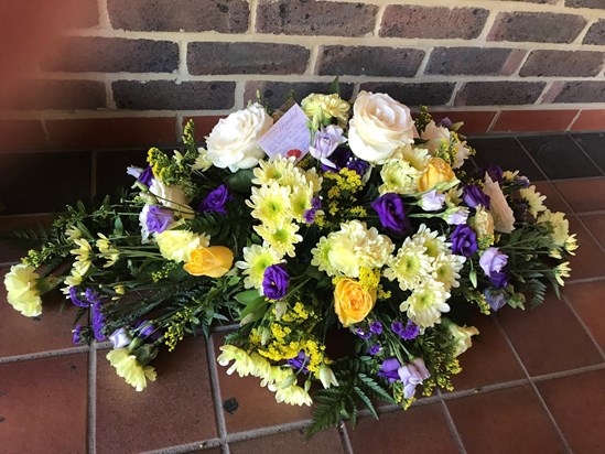 Floral tribute from Alan’s children, their spouses and Alan’s grandchildren 