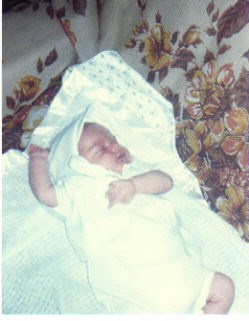 On the day of his baptism..May 21, 1985