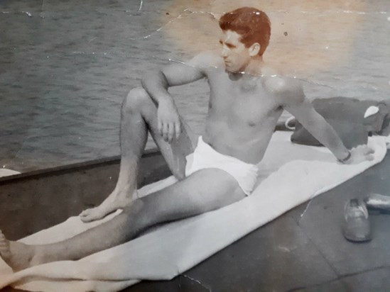 Dad in his navy days looking very tanned