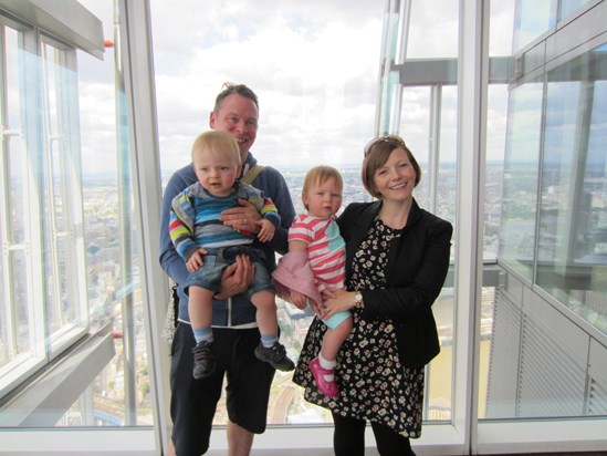 At the top of the Shard