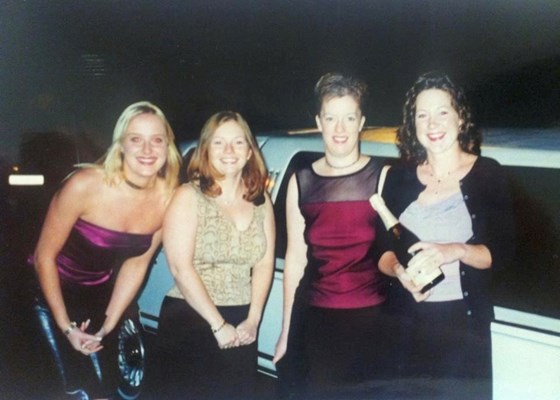 Jane, Nicola, Wilki, me and the limo!