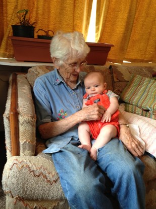 August 2013. G’ma Jo and Maxwell Bartley