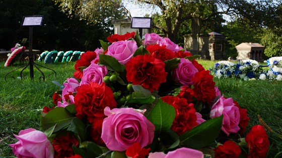 Floral Tribute at Cremation on Thursday 10th September 2020 for Bruni / Mum