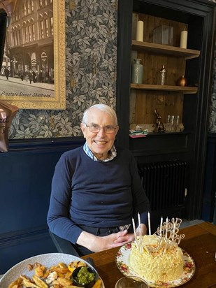 Alan celebrating his 80th birthday