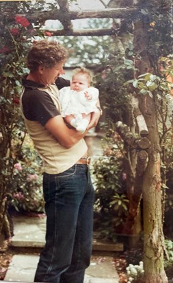 At the pub at 4 months old.