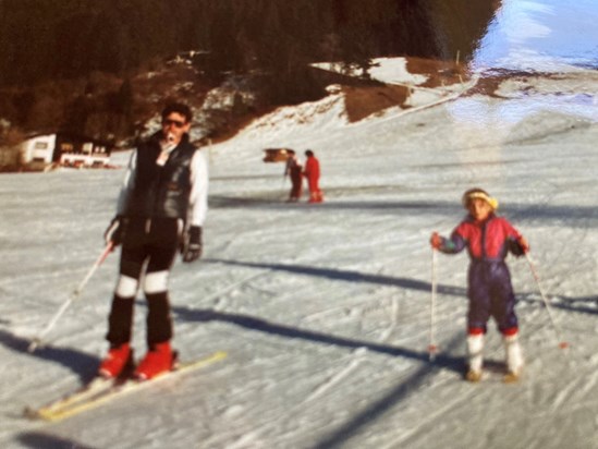 Skiing together in Austria. 