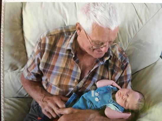 Grandad meeting baby Charlie - 2010