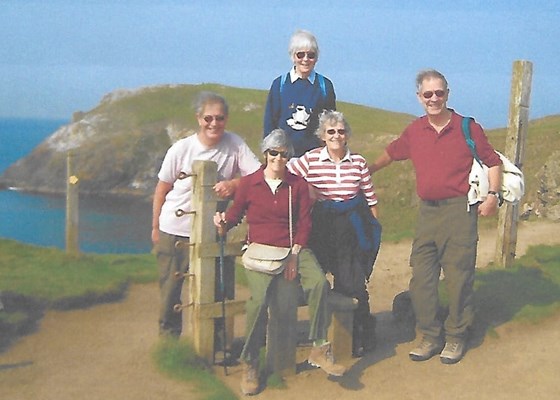 Coastal path with Robert, John and The two Angelas