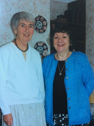 Elizabeth and Marcelle 2002. Close friends for over sixty years.