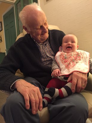 Derek and his great GREAT granddaughter Amelia-Rose