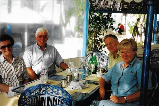 John & Hazel in Portugal with Terence & Claire