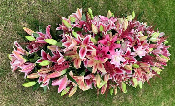 Floral tribute for Lily