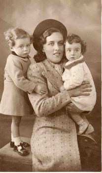 A very young Ramon with his much loved Mum, and his sister