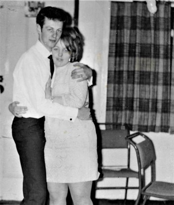 Barry and Julie at their engagement party in 1968