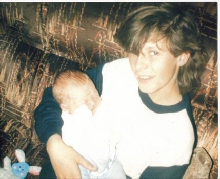 Wendy with nephew Mark Courtney (bright eyes) as a baby