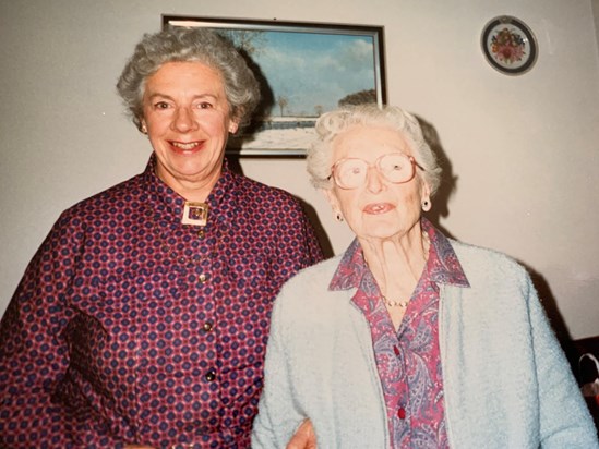 Mum with her mum 1980’s