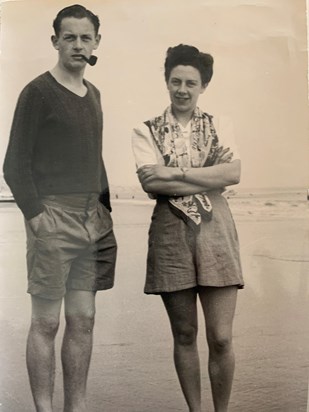 With brother John 1945