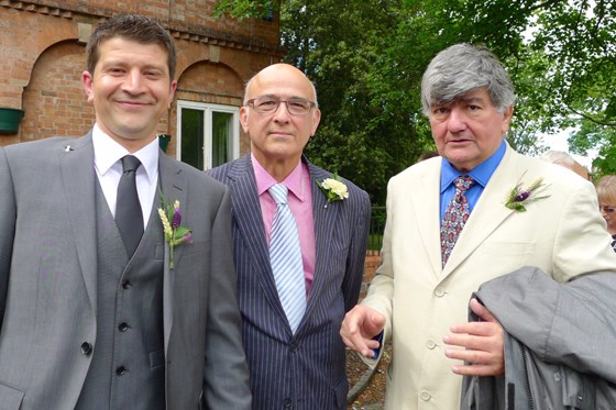 Gordon, Colin and Matthew at Matthew's wedding in 2013