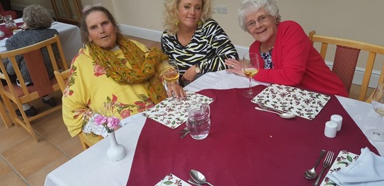 Lunch with aunty Jan and my mom. Sisters together ??