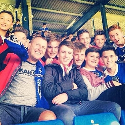 Daz and all the lads at the football x