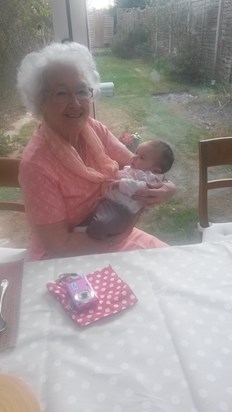 With Joshua her 1st Great Grandson