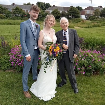 Our dear friend of 54 years pictured with two of his honorary grandchildren 21/06/2024