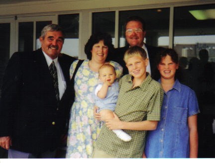 Dad attends Michaels Baptism on Father's Day 1999.