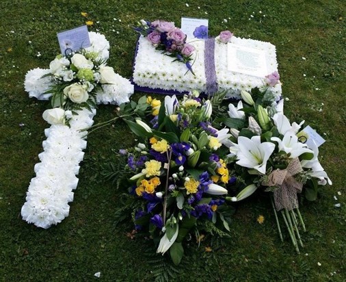 Floral tributes for Brenda Humpage