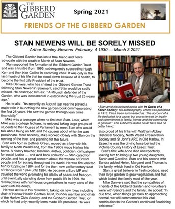 Friends of Gibberd Garden Spring newsletter