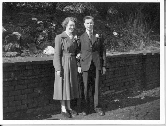 Stan and Ann on their wedding day