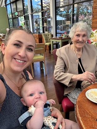 Enjoying some tea & cake