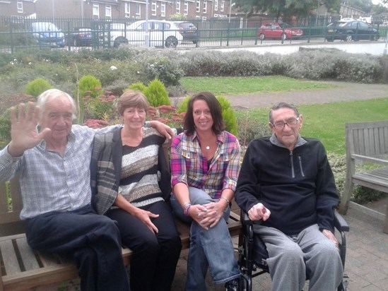 Ray, Barbara and Alison visiting Sid in 2013