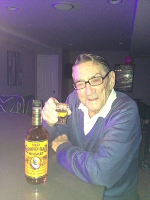 Sid enjoying his favourite tipple !