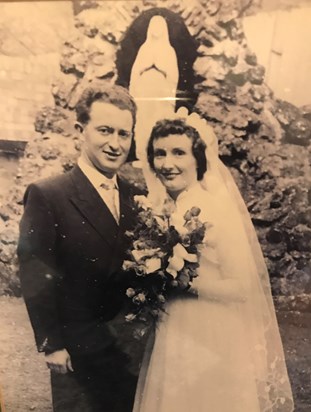 Mum and Dads wedding day - 29th March 1959 Sacred Heart Church, Quex Road, london 