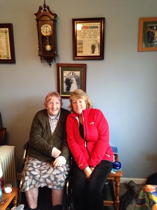 Mum and I at Mum & Dad's Bungalow Lower Beenbane Waterville, County Kerry