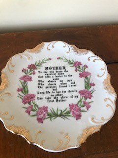 Mothers Poem Plate Thinking of you my darling mum on your 88th Birthday.  Love you always Annette 