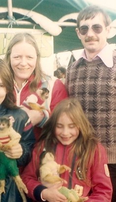 Mum, dad and me at Ingliston 1979