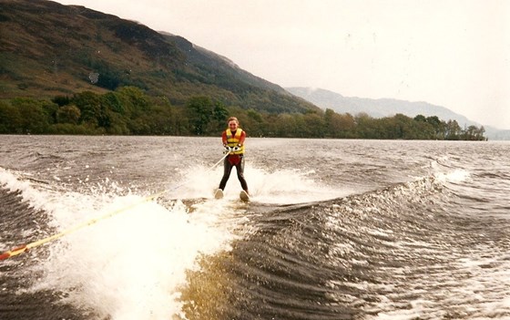 Waterskiing on Loch Earn 1994