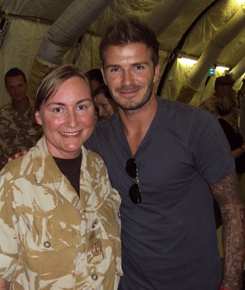 With Beckham - Camp Bastion 2010