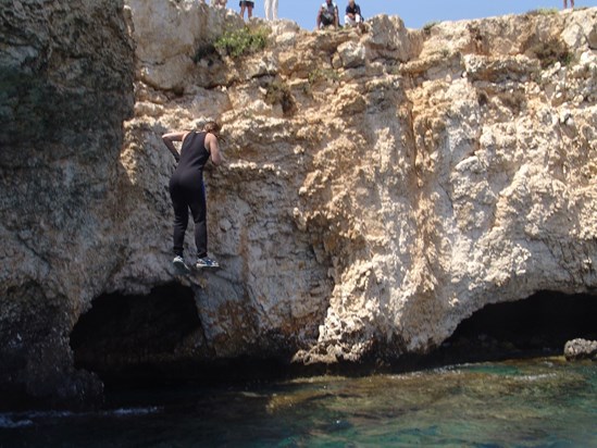 Tombstoning off Cape Greco 2005