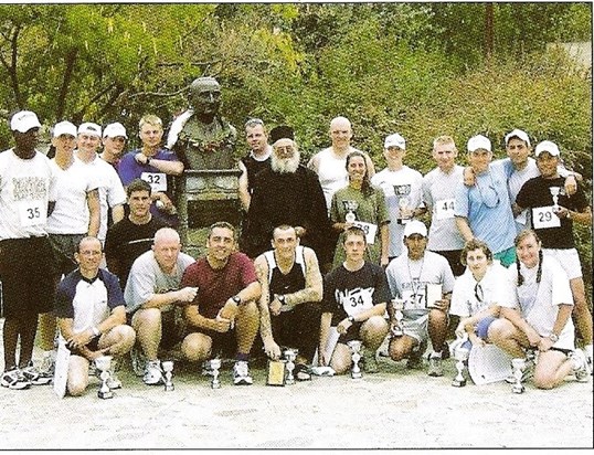 UNFICYP team after completing the mountain run - Cyprus 2005