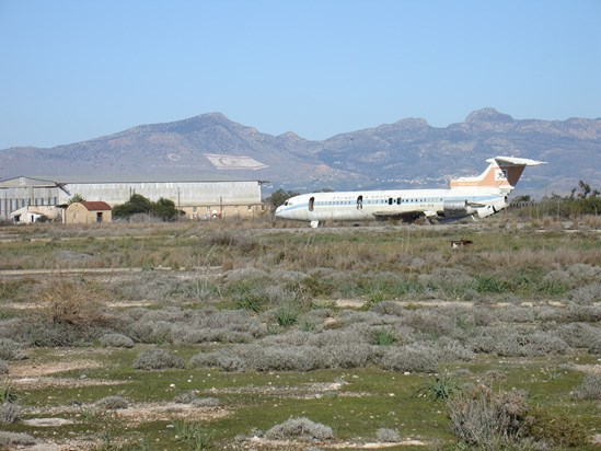 View over Nicosia airport  towards the Turkish Republic of Northern Cyprus 2005