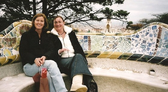 with Debs at Park Guell, Barcelona 2004