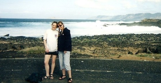 with Oona in Lanzaarote 2003