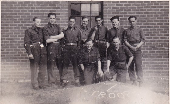 Bill with his Army 'Z' Troop - Royal Artillery Surveyors